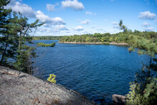 St. Lawrence River Seen From McDonald Island In The Thousand Islands In Ontario