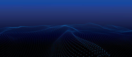 Abstract futuristic background. Big data visualization. Network connection. Data transfer. 3d rendering. Technology background vector. Vector illustration.