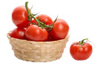 PNG. Ripe tomatoes in a basket