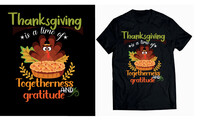Thanksgiving Is A Time Of Togetherness And Gratitude T Shirt Design Premium Eps