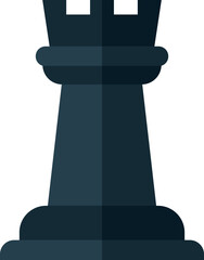 Poster - Rook icon. Black castle figure. Chess game symbol