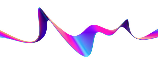 abstract iridescent shape, 3d render