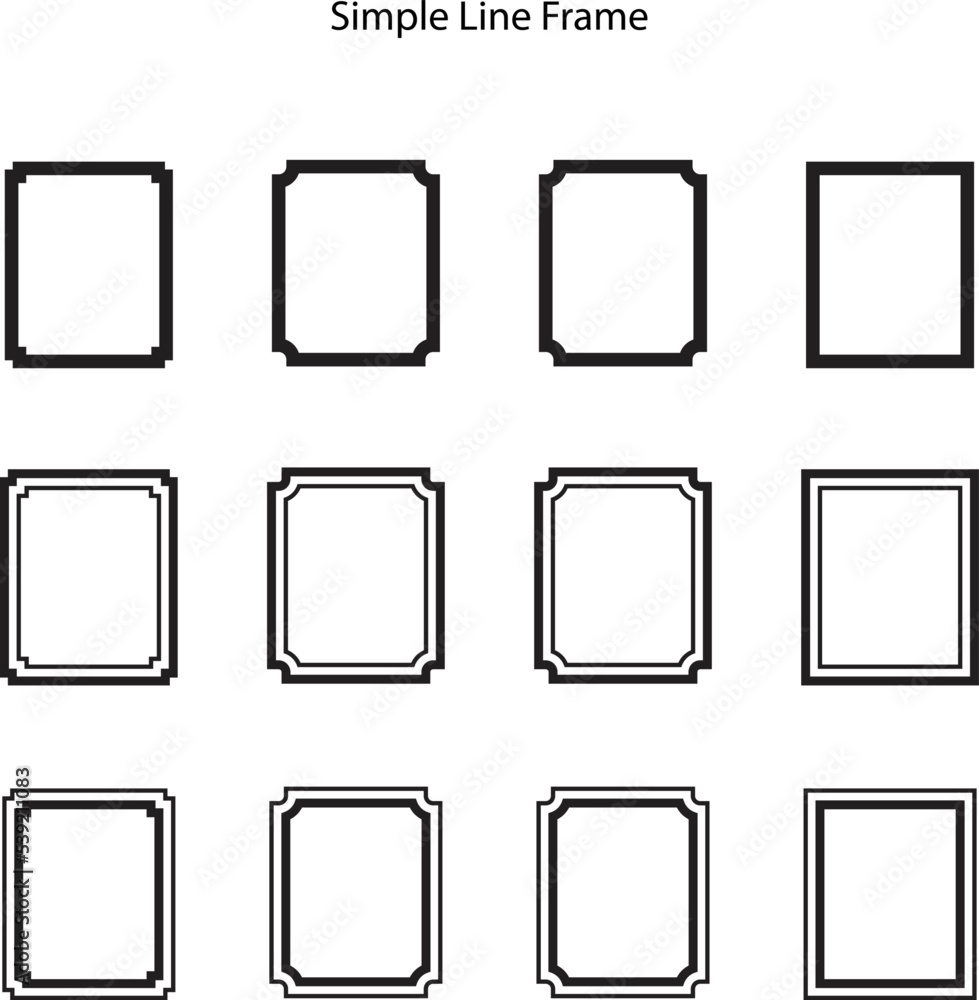 frames outline. Classic calligraphic rectangle framing for wedding ...