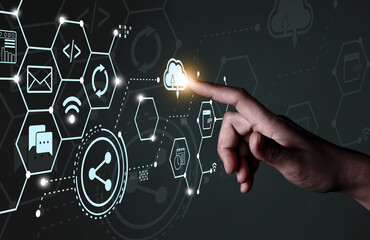 Wall Mural - technical support customer service concept, technology, software