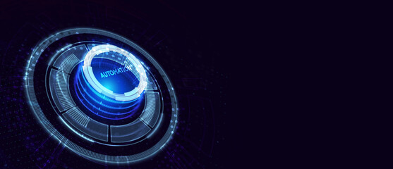Automation Software concept as an innovation.  Business, Technology, Internet and network concept. 3d illustration