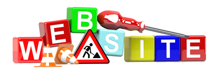 Wall Mural - Webseite Website Baustelle