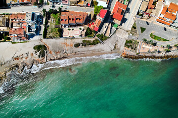 Sticker - Pila de la Horadada townscape on the coast of Mediterranean Sea, Spain