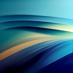 Wall Mural - The blue and orange curves are used as different backgrounds.