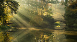 Fototapeta Fototapety z mostem - Promienie słońca nad wodą