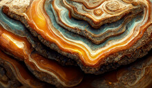 Close Up Of An Agate Gemstone