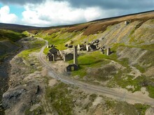 Beautiful Shot Of Old Gang Lead Mine At Hard Level Gill, North Yorkshire, UK