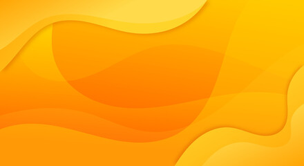 Abstract orange and yellow gradient wavy background