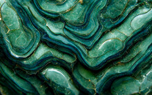 Close-up Malachite Gemstone Green