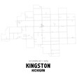 © Rezona - Kingston Michigan. US street map with black and white lines.
