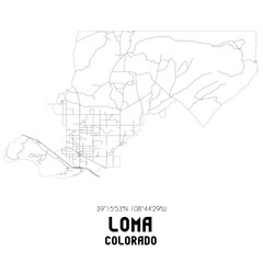  Loma Colorado. US street map with black and white lines.