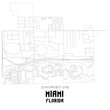 © Rezona - Miami Florida. US street map with black and white lines.