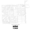 © Rezona - Miami Florida. US street map with black and white lines.