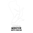 Webster North Carolina. US street map with black and white lines.