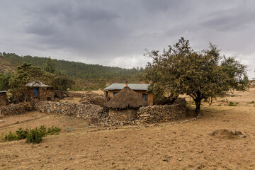 Wall Mural - Small settlement near Axum, Ethiopia