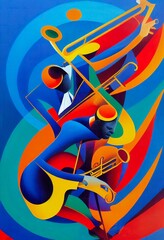 music illustration jazz digital art band background artwork abstract textured colorful
instrument festival concert entertainment geometric style 