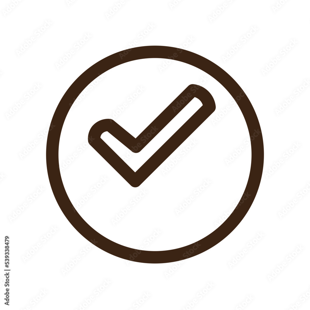 approve basic checklist outline ui icon Stock Vector | Adobe Stock