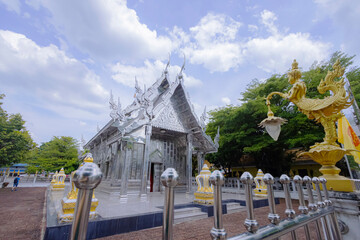 Wall Mural - Detail of the Steel Building in Thai temple