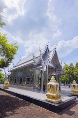 Wall Mural - Detail of the Steel Building in Thai temple