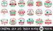 © Moslem Graphics - Christmas Sign Svg Bundle, Vintage Christmas Sign Svg Bundle, retro christmas svg design, colourful svg, svg cut files dundle.