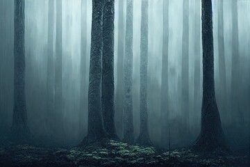 Canvas Print - dark forest