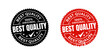 © hanara - Best quality product label badge grunge stamp design. Vector Grunge Rubber stamp
