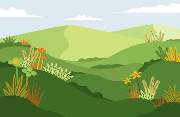 Wall Mural - landscape vector wallpaper spring or autumn background