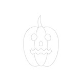 Fototapeta  - Vector illustration of Halloween Pumpkin isolated on white background. for home décor such as posters, wall art, tote bag, t-shirt print.