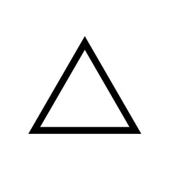 Sticker - Triangle outlined shape icon 