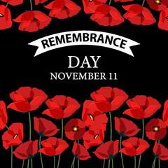 Wall Mural - Remembrance day poster design