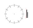 © selim - round wall clock on white background