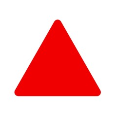 Sticker - Triangle shape red icon 