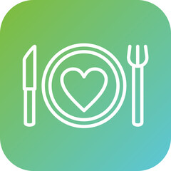 Sticker - Wedding Dinner Icon Style