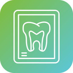 Canvas Print - Tooth Xray Icon Style