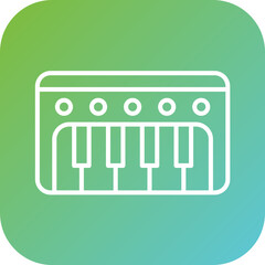 Poster - Piano keyboard Icon Style