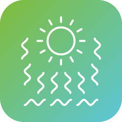 Sticker - Heat Wave Icon Style