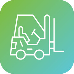 Wall Mural - Forklift Icon Style