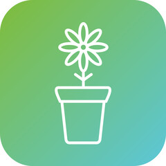 Sticker - Flower Pot Icon Style