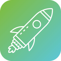 Canvas Print - Rocket Icon Style