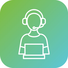 Poster - Customer Support Icon Style