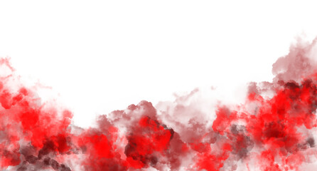 Canvas Print - red smoke, cloud and explosion graphic effect