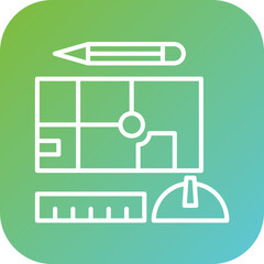 Sticker - Engineering Sketch Icon Style