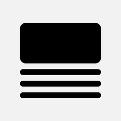 Layout icon in solid style, use for website mobile app presentation