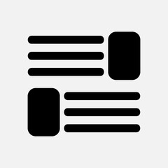 Layout icon in solid style, use for website mobile app presentation