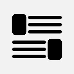Layout icon in solid style, use for website mobile app presentation
