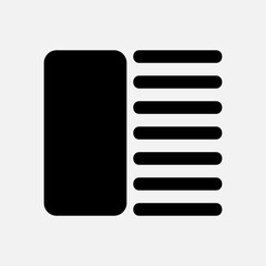 Layout icon in solid style, use for website mobile app presentation